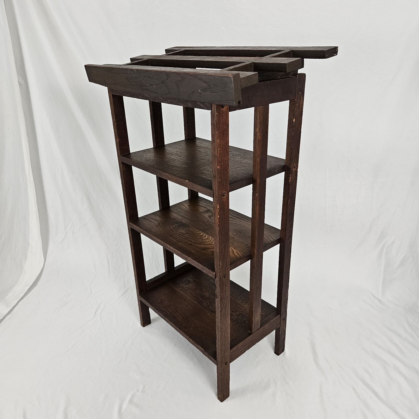 Antique Mission Oak Library Lectern Book Shelf Early 1900's Arts & Crafts