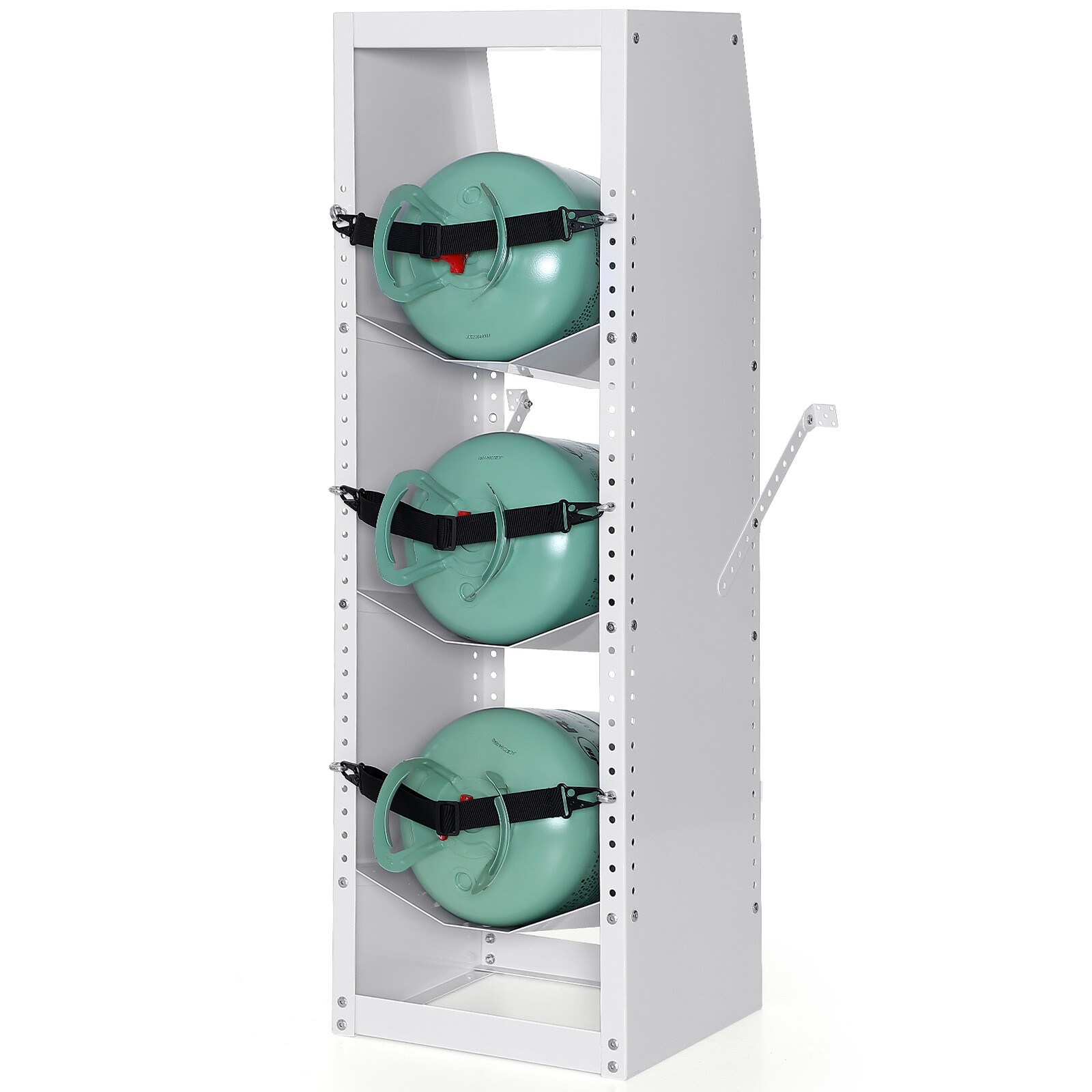 VEVOR Refrigerant Tank Rack 3 x 30-50lbs Bottle Tanks Cylinder Tank Rack