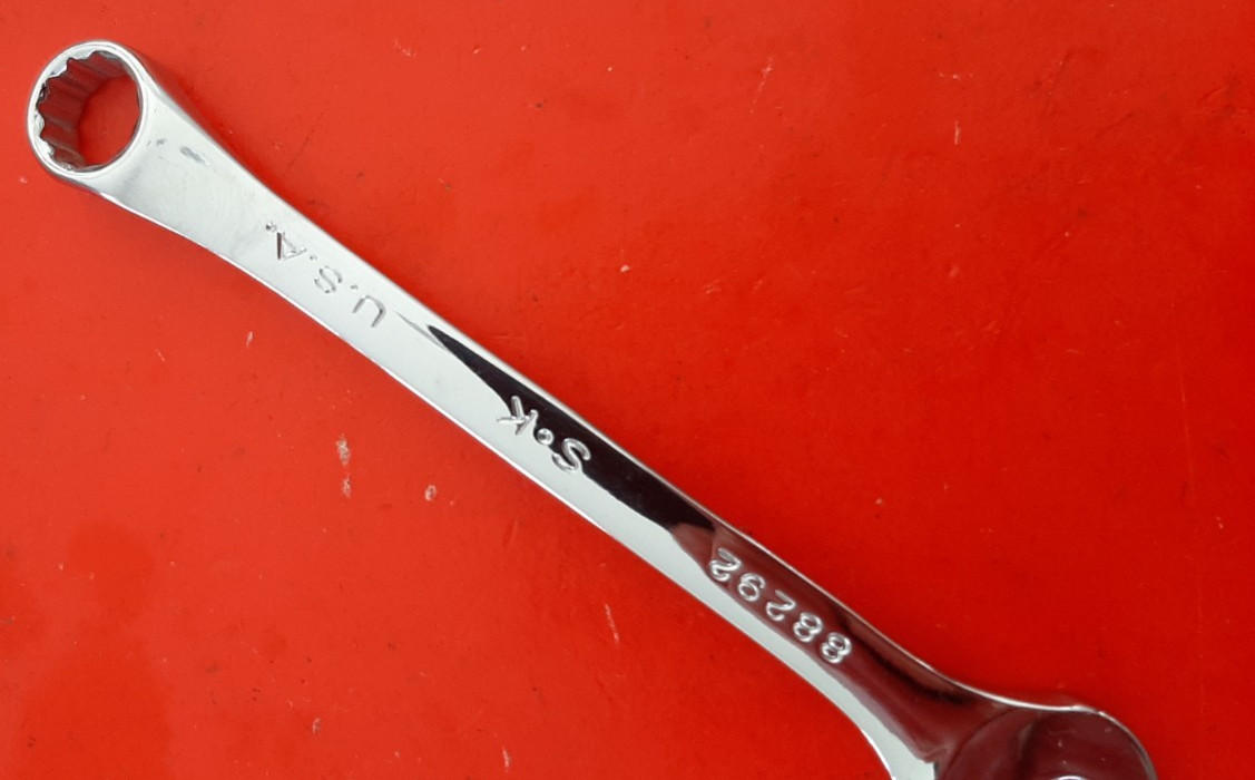 S-K SK Tools 88292 3/8" Combination Wrench Standard 12pt Point USA Full Polish