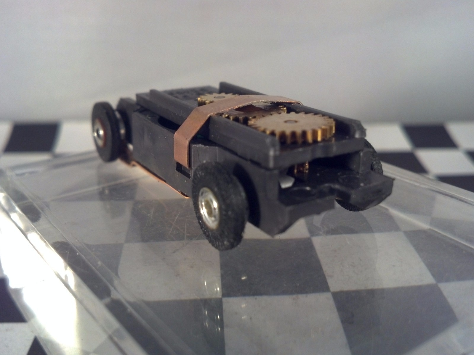 Original Aurora Solid Rivet Thunder Jet 500 T-Jet HO Scale Slot Car Chassis