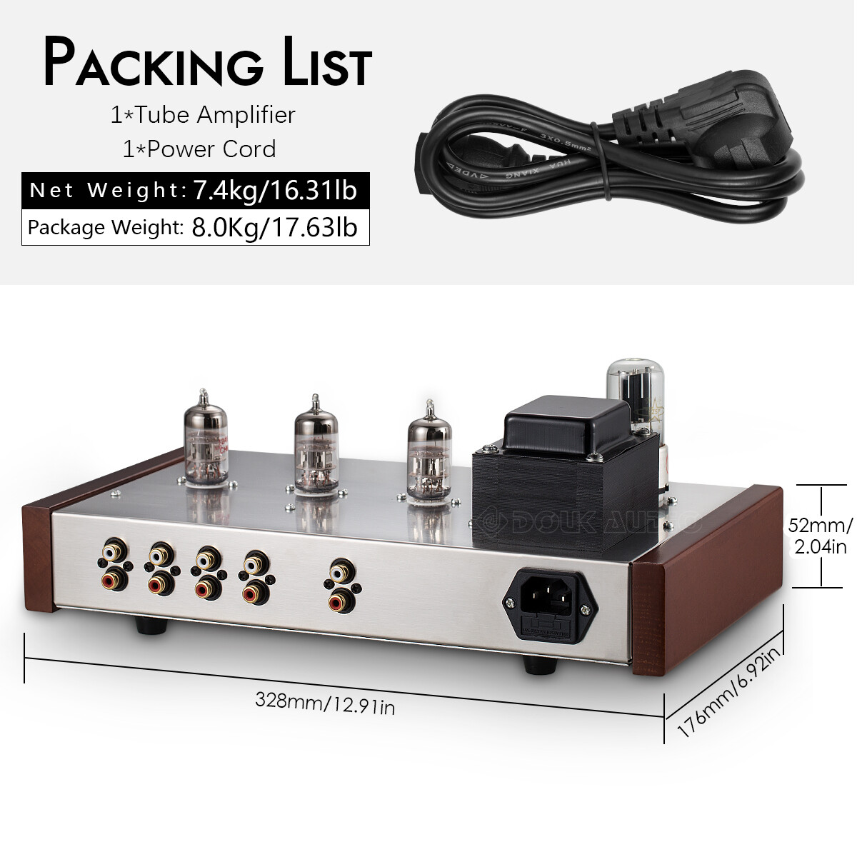 HiFi 12AX7 Vacuum Tube Preamp Home Desktop 2.0 Channel Stereo Audio Preamplifier