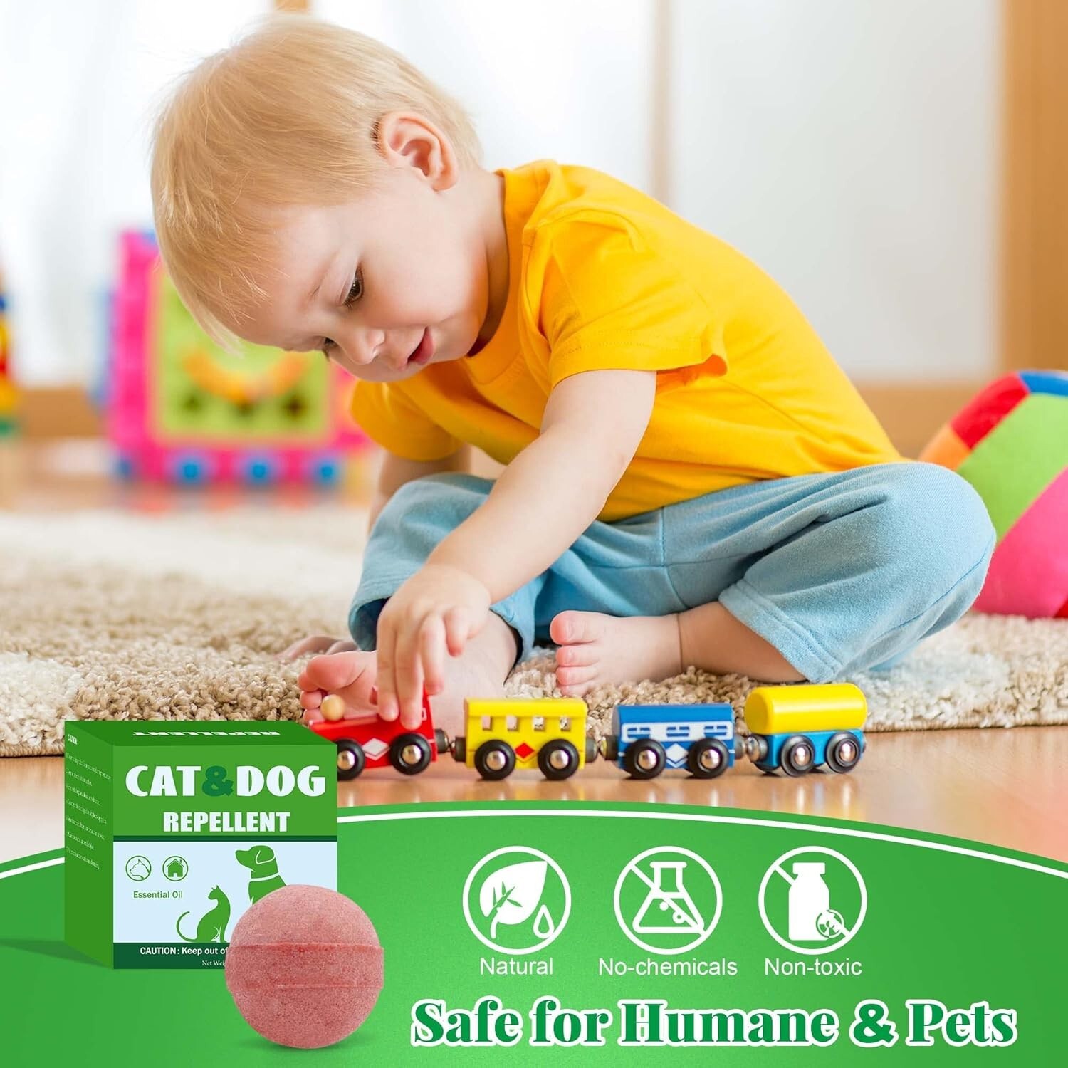 12 Pack Cat Repellent Outdoor Indoor, Cat & Dog Nature Repellents Peppermint Oil