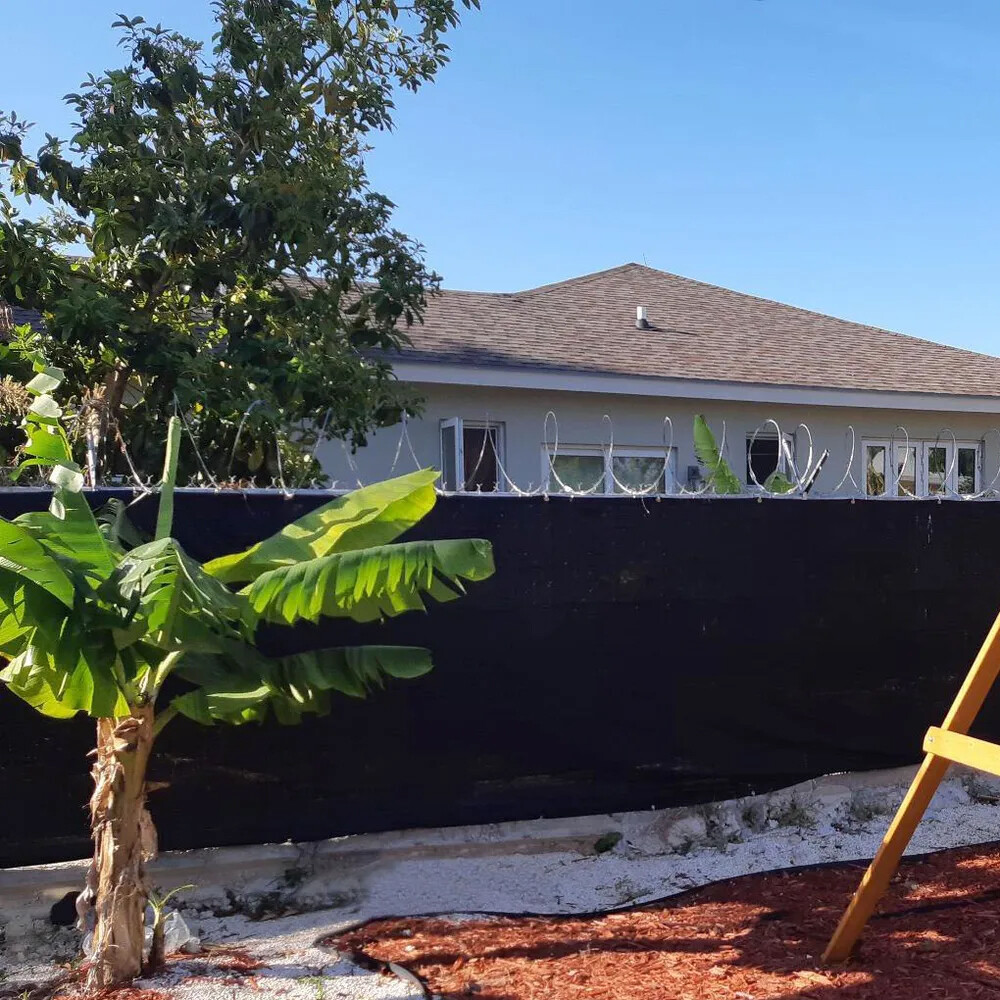 6x50FT Fence Privacy Screen Black HDPE Shade Cloth Winter Garden Patio Deck Gift