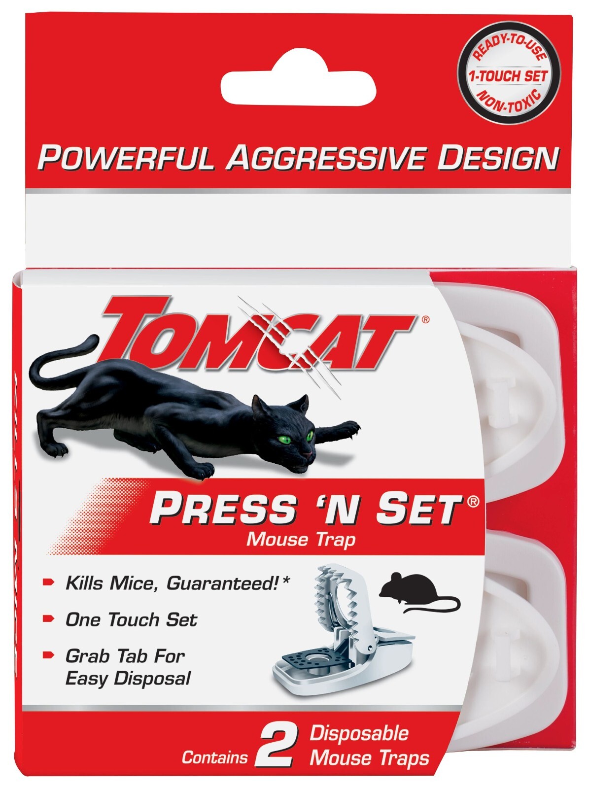 Tomcat Press 'N Set Mouse Trap, 4-Pack (8 Traps)