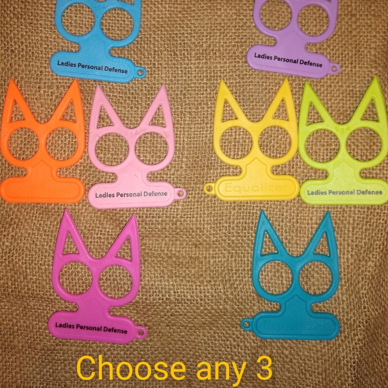 Set of 3 self defense key chains/ USA made