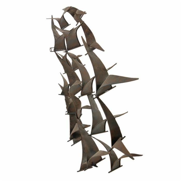 Metal Birds In Flight Wall Sculpture Home Decor Black
