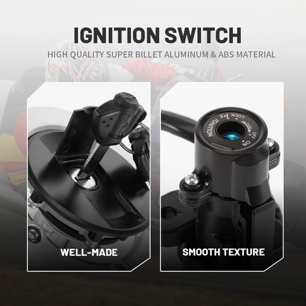 For Suzuki GSXR 600 750 1000 05-18 Ignition Switch Fuel Gas Cap Seat Lock Keys