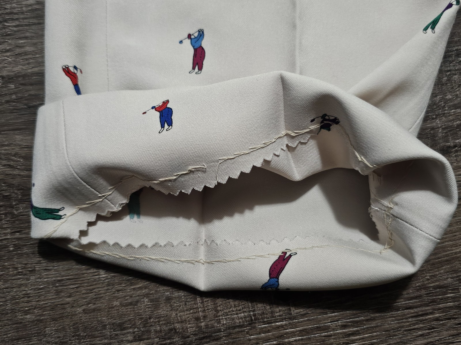 Vintage Sansabelt Golf Pants • Mens 32x32 • Light Beige • AOP • Jaymar Roby Inc.