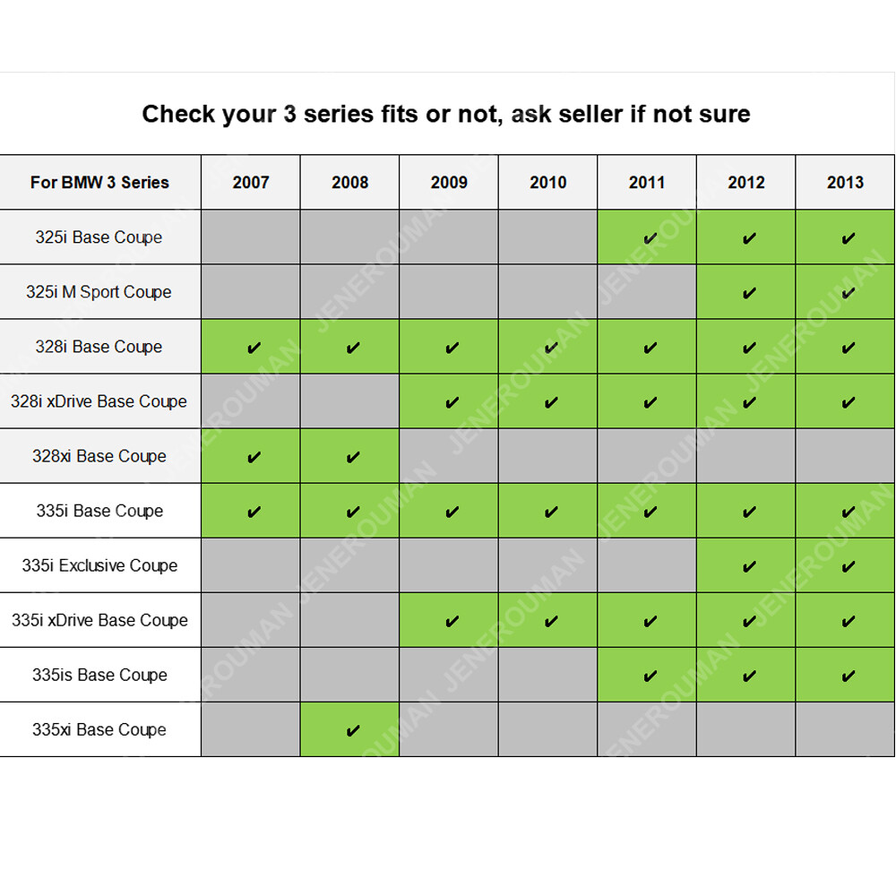 Coupe E92 Rear Trunk Spoiler Carbon Fiber Look M4 Style for 07-13 BMW 328i 335i