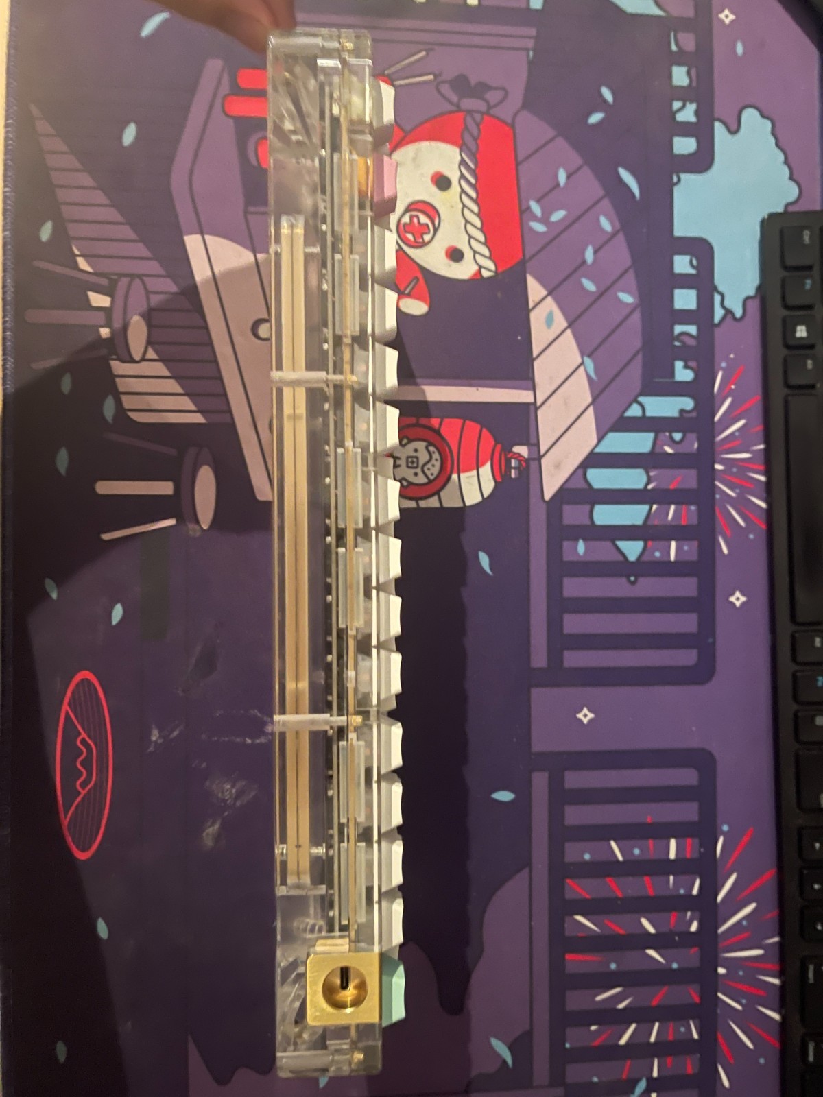 Built Custom Mechanical Gaming Keyboard Idabao ID80 Crystal, 75% keyboard brass