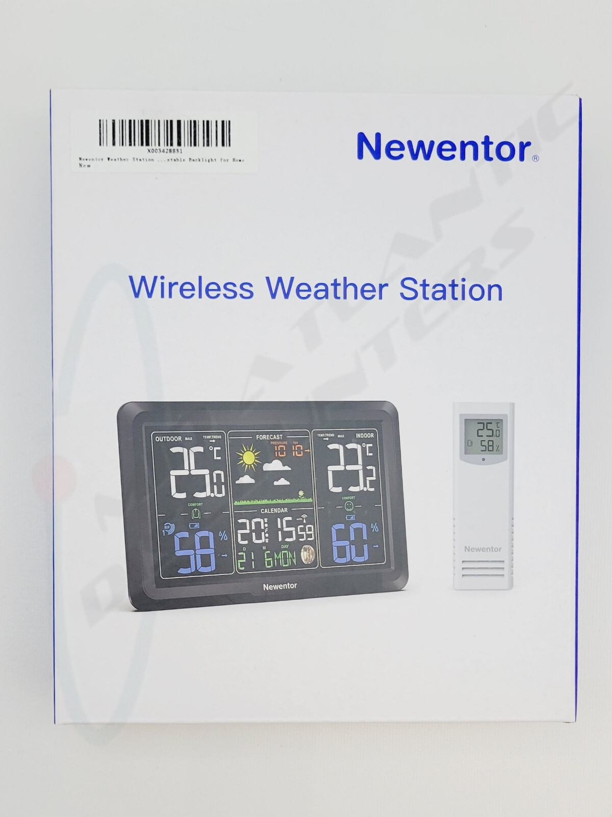 Newentor Q7 Wireless Indoor/Outdoor Weather Station Thermometer Forecast Clock
