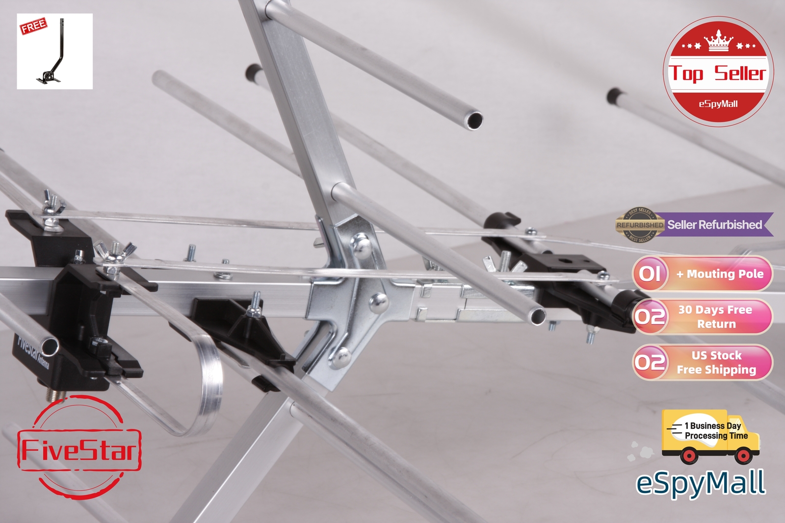 Heavy Duty Yagi Outdoor TV Antenna 300 Mile for All-Weather Performance