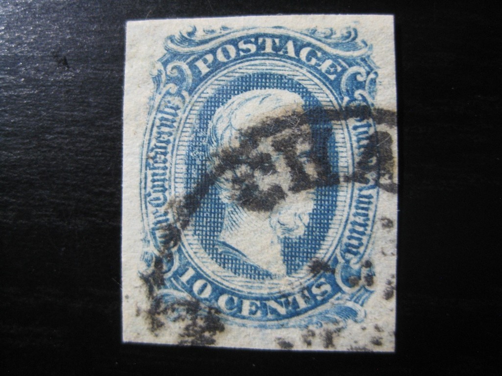 CONFEDERATE STATES CSA Sc. #12 scarce used stamp w/ town cancel!