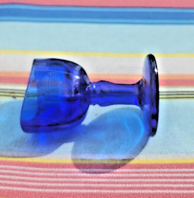 John Bull Vintage Style Cobalt Blue Glass Eye Wash Bath Cup 2 3/4"