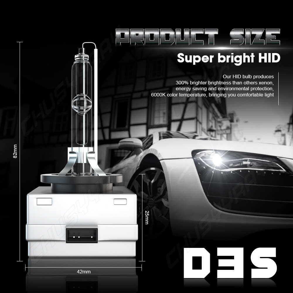 Set(2) D3S HID Xenon Bulb Replace Factory HID Headlight Pair 6000K White BRIGHT