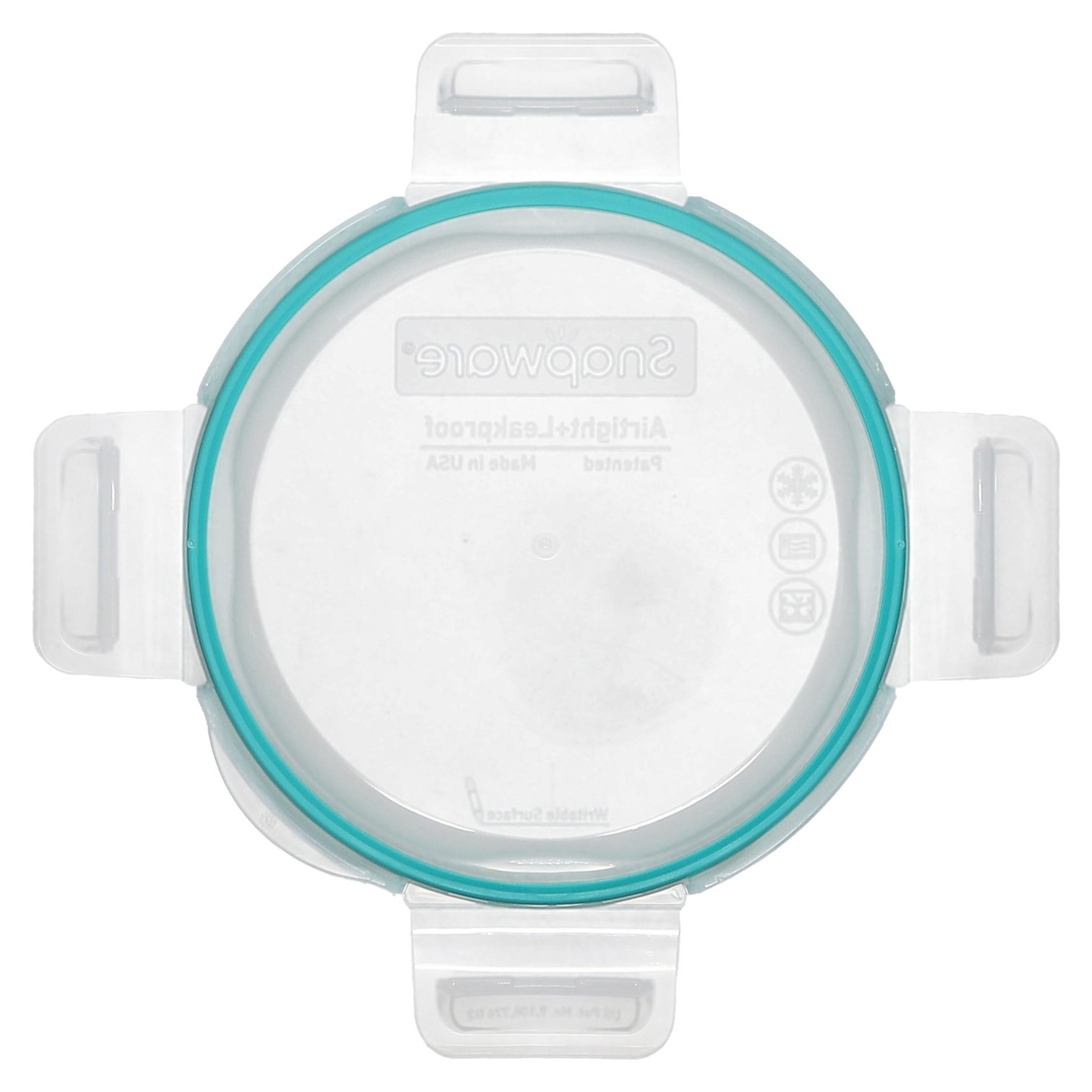Snapware 7201R 4-Cup Clear Total Solutions Lid with Teal Gasket