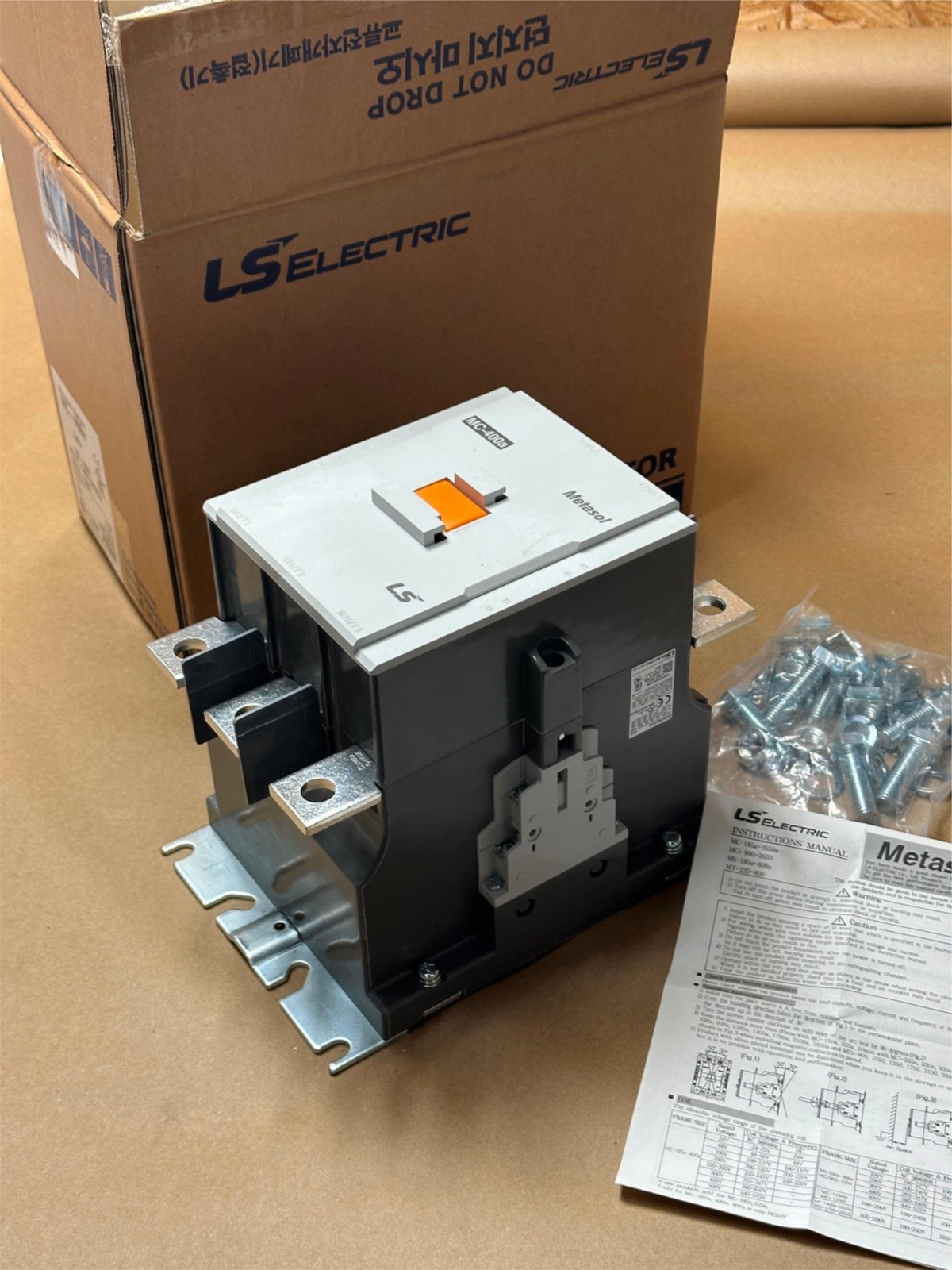 Metasol MC-400A 400A AC Contactor 3P Screw Type 100-240VAC 100-220VDC 2A2B