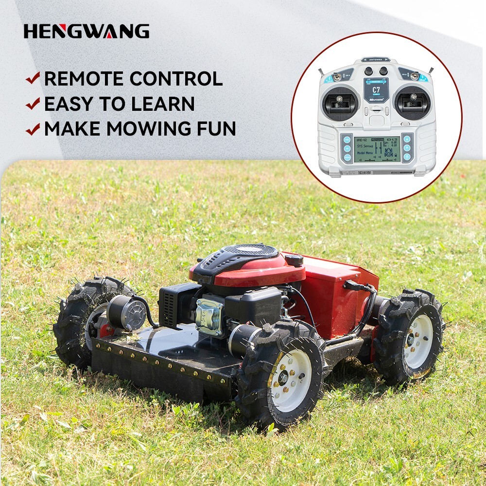 Robot lawn mower sale！Remote Control Lawn Mower 45° Climbing Adjustable Height