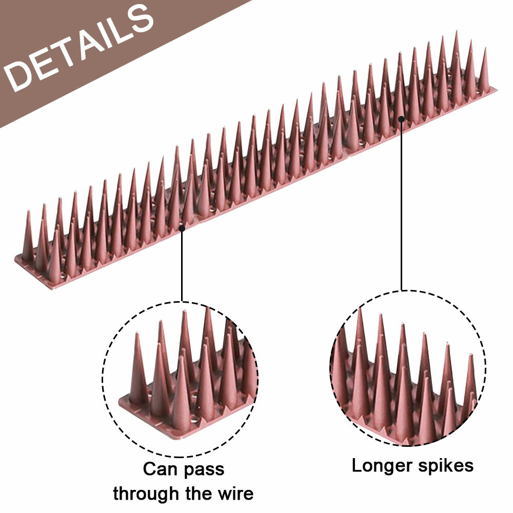 Cat Bird Repellent Spikes Outdoor Fence Spike Plastic Deterrent Climb Strips