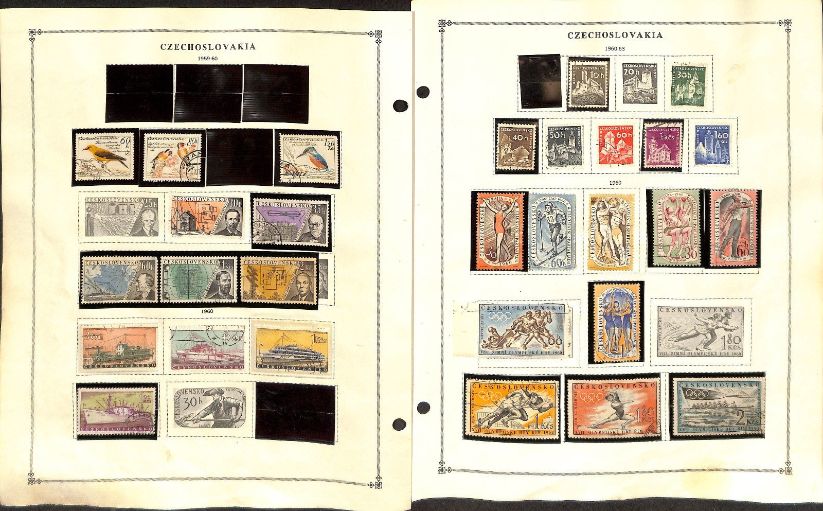 Czechoslovakia Stamp Collection on 80 Scott International Pages, 1918-1974 (CH)