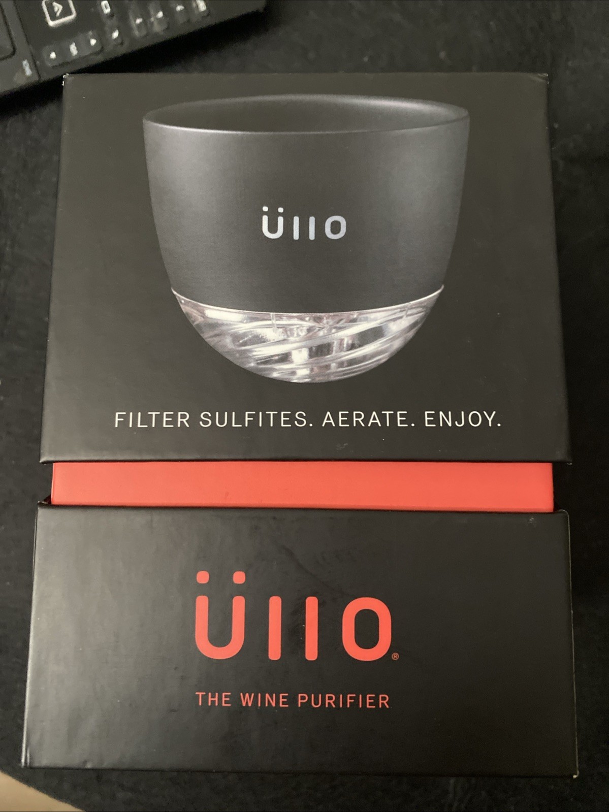 Ullo ORIGINAL Wine Purifier/ Aerator with 4 Filters, 1 Base & Travel Bag "NOB "