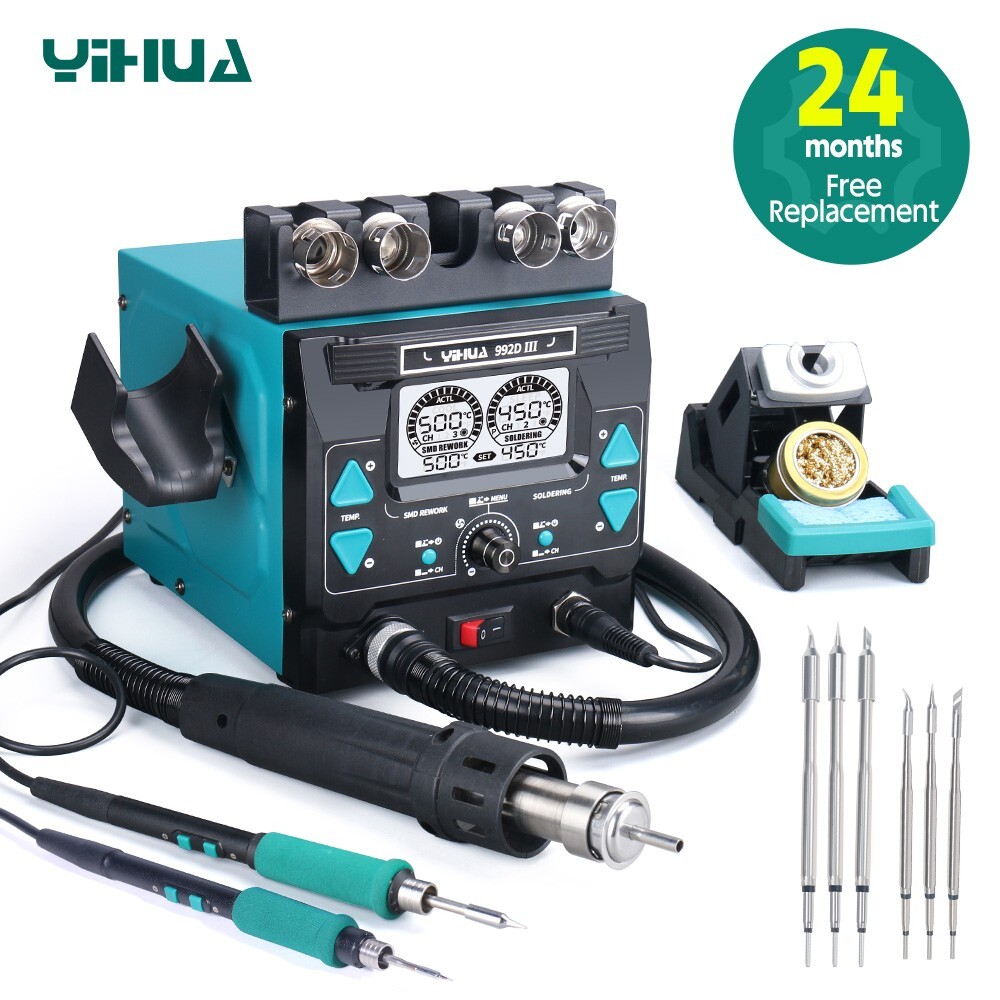 YIHUA 992D-III Hot Air Desoldering Rework Station C210/C245 Soldering Station