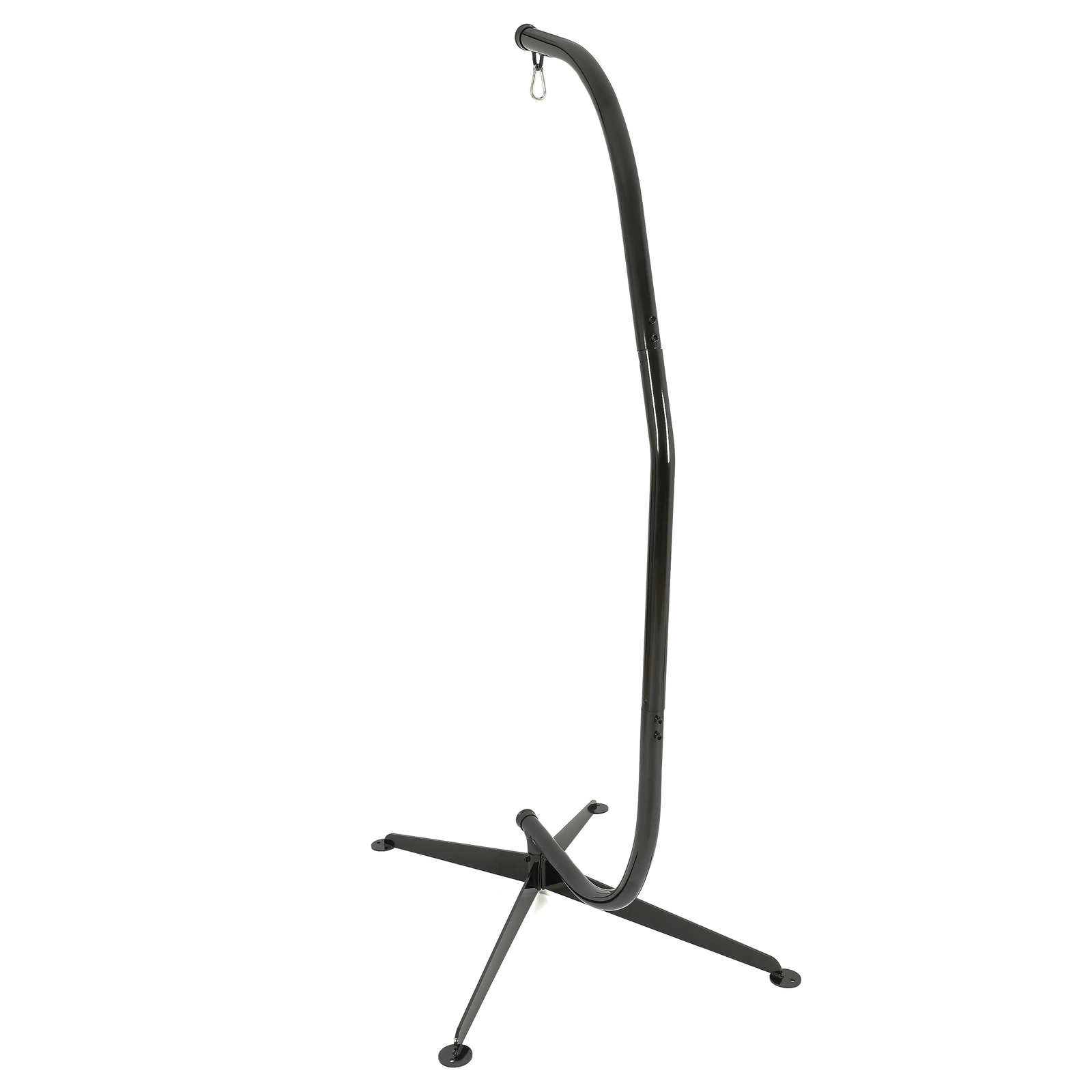 Black Steel Solid Frame Stand Hammock C Stand For Porch Swing Hammock Chair