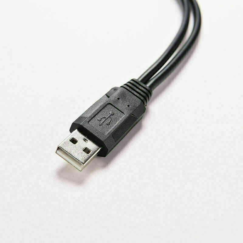 USB 2.0 A Male To 2 Dual USB Female Jack Y Splitter Hub Power Cord Adapter Cable