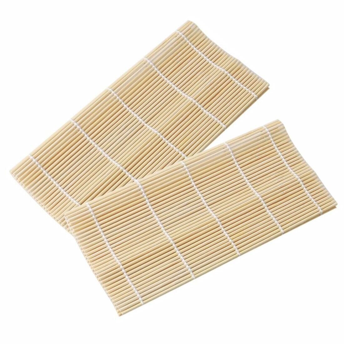 Natural Bamboo Sushi Making Rolling Mat 9.5" x 9.5" (Pack of 2)