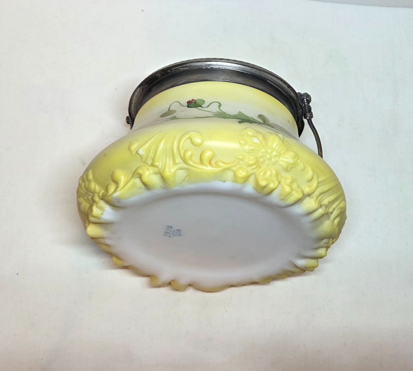 COOKIE or BISCUIT JAR SILVERPLATE HAND PAINTED PAIRPOINT