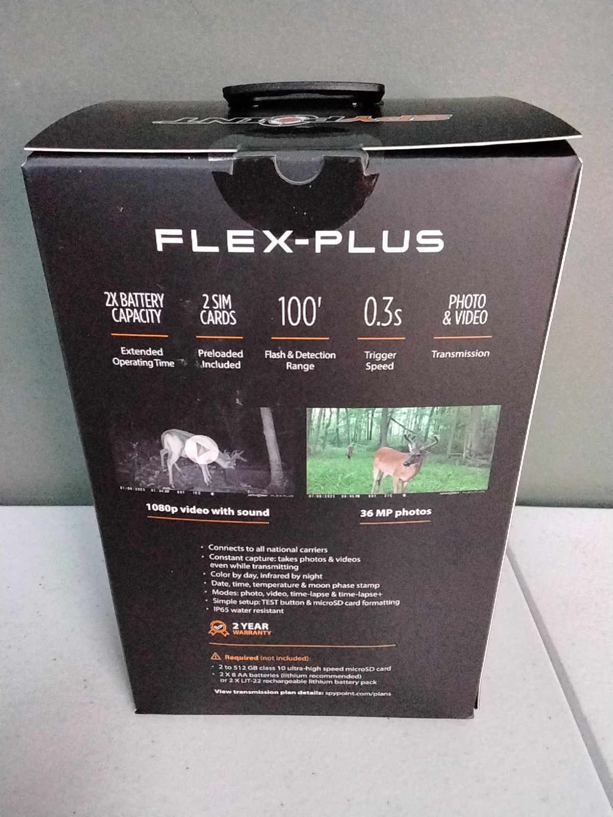 NEW SPYPOINT Flex-Plus Trail Camera (FLEX-PLUS) FACTORY SEALED!