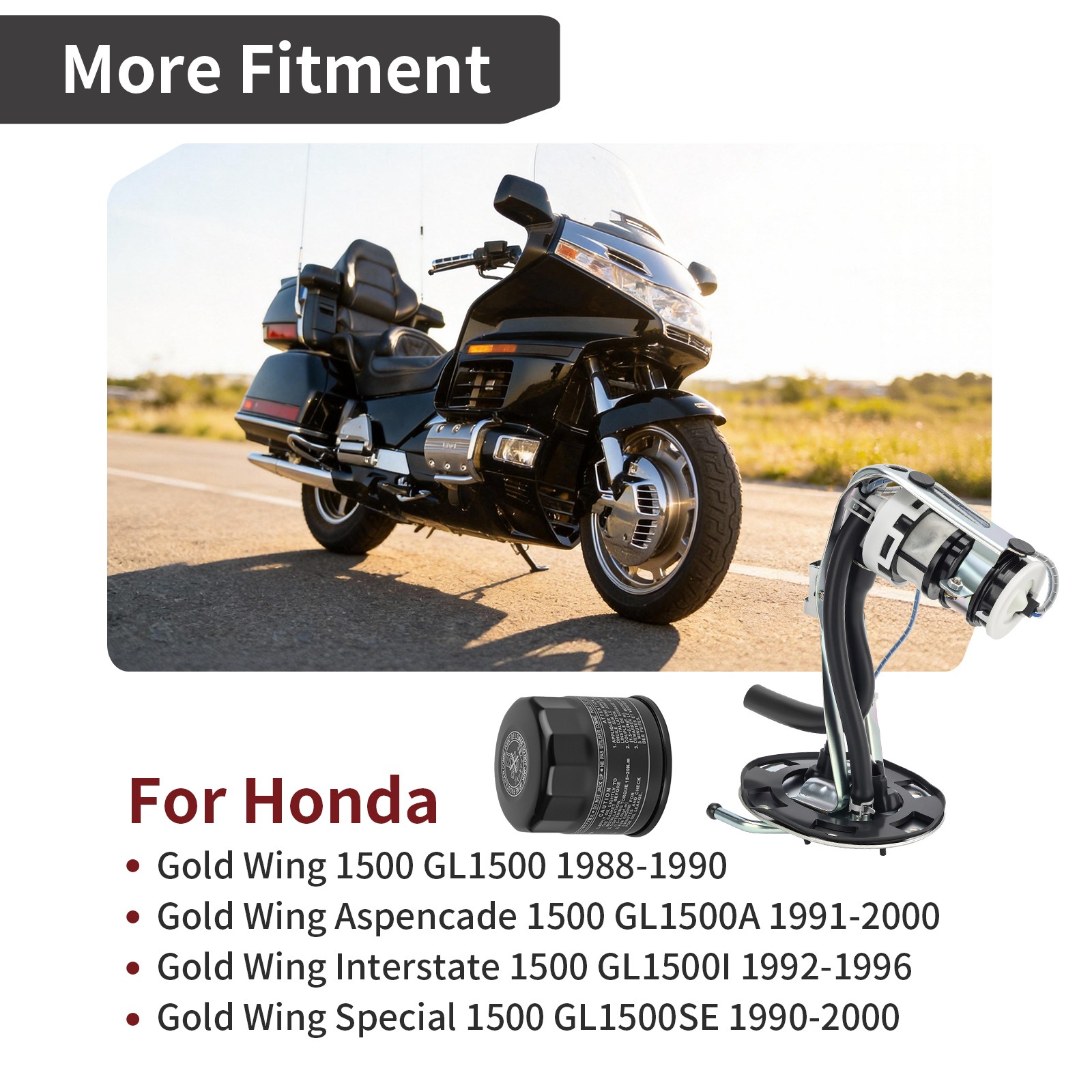 16700-MAF-000 For Honda 1988-2000 GL1500 Goldwing Fuel Pump ASSEMBLY Oil Filter