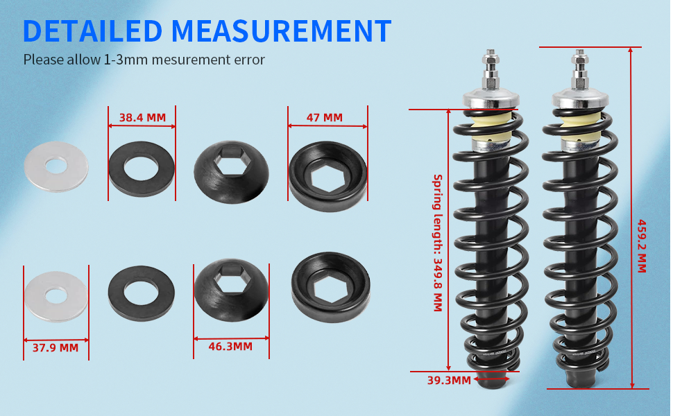 Front Shock Strut Absorber Kit for Polaris Sportsman 500 400 450 570 600 700 800