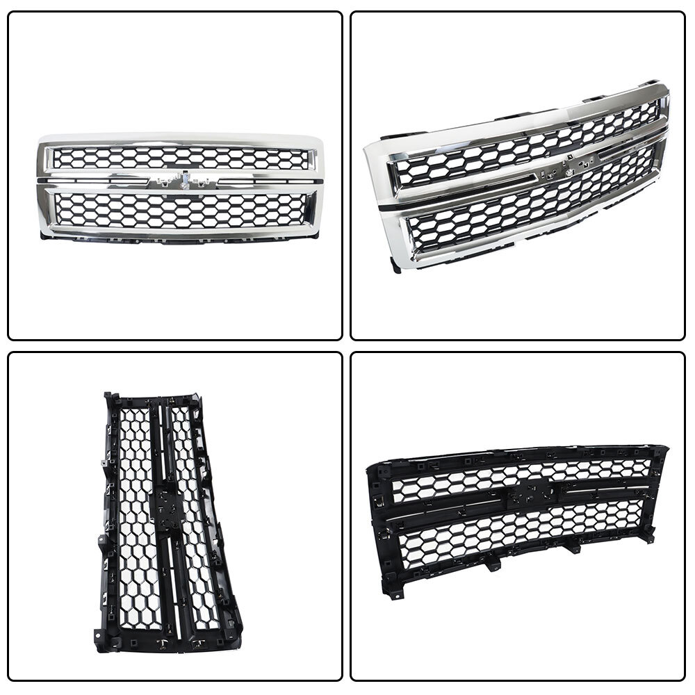 Front Bumper Grille Honeycomb For Chevrolet Silverado 1500 2014-2015 GM1200696