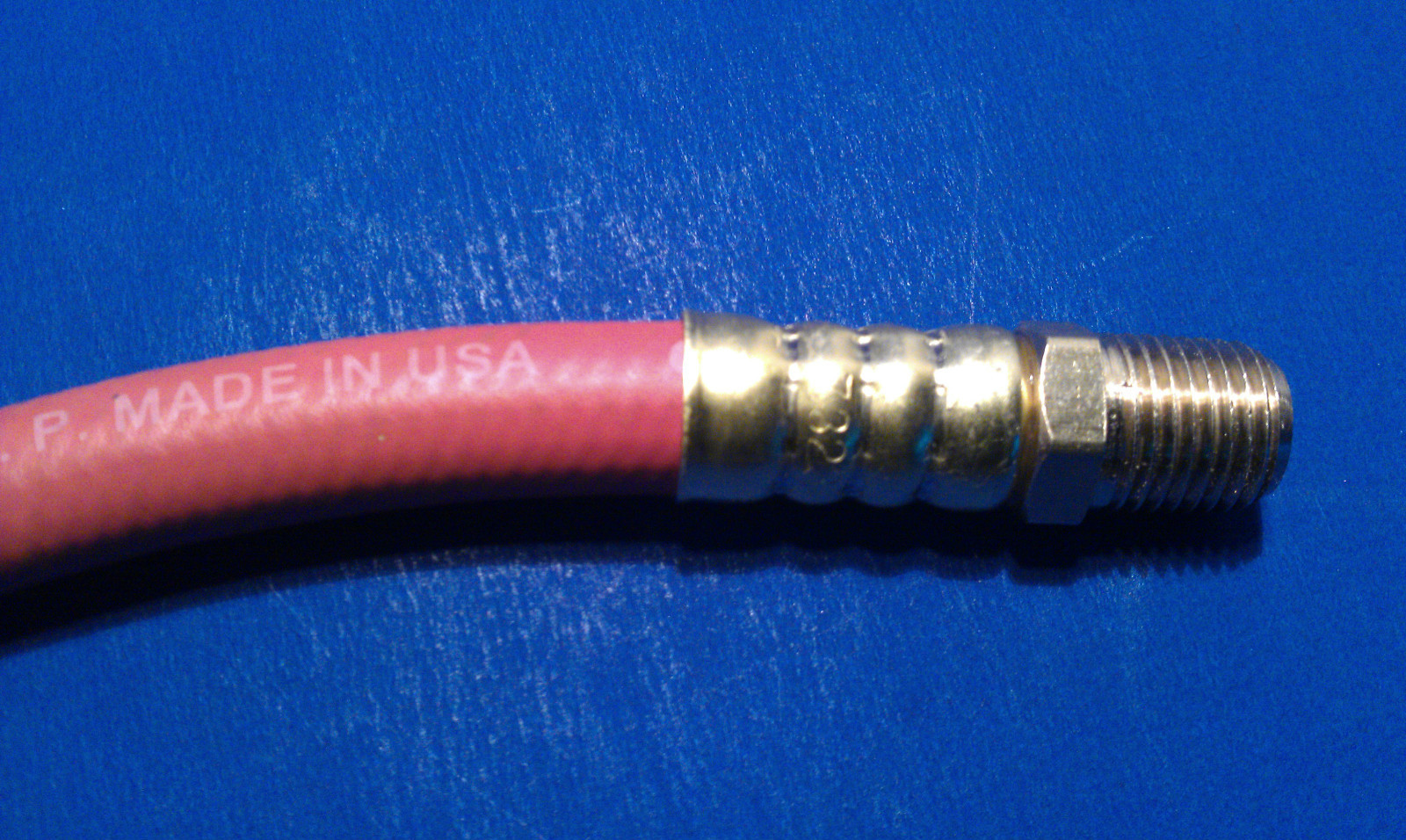 USA Made Continental Rubber 1/4 Inch 1 Foot Pigtail Air Hose Whip Oil Resistant