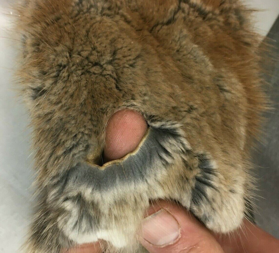 1 - Tanned Midwestern muskrat pelt, medium grade prime (muskmg)