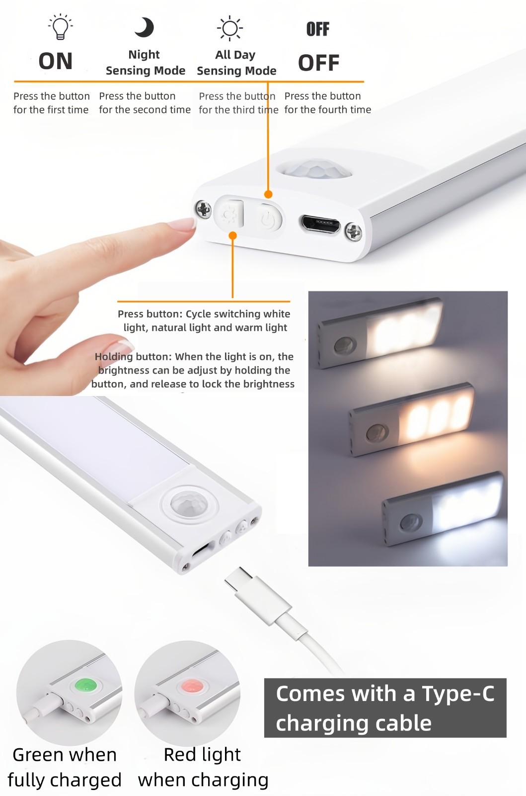 Bed Rails for Elderly Adults, Bed Side Assist Rail for Seniors with Motion Light