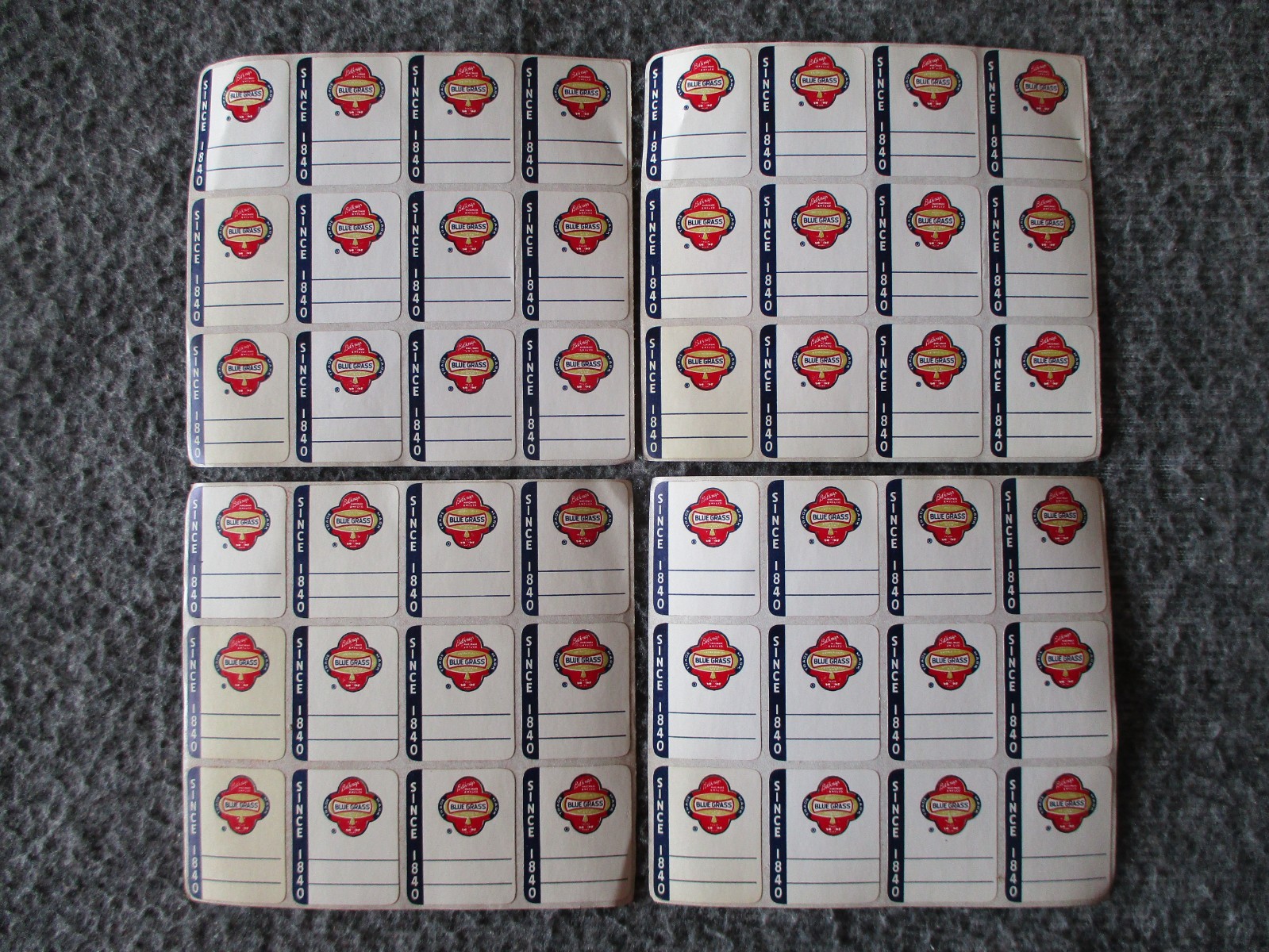 BELKNAP BLUE GRASS VINTAGE SALES STICKERS & PAPER PRICE TAGS - HUGE LOT - 200++