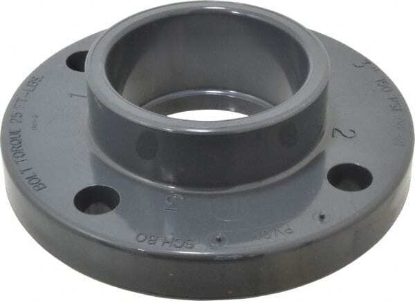 PRO-SOURCE 3" PVC Pipe Flange (One Piece) Schedule 80, Slip End Connection