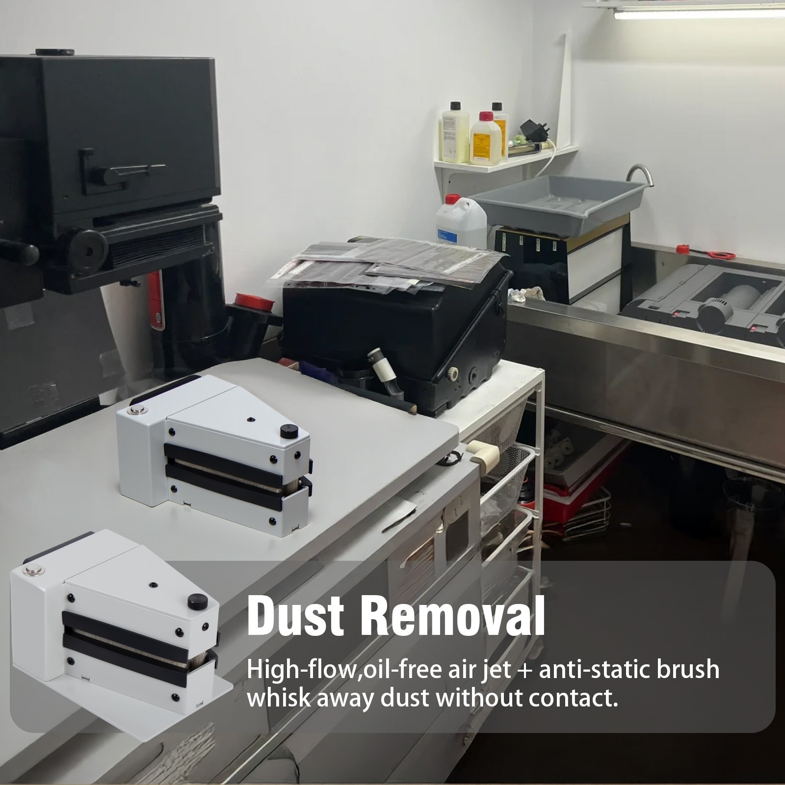 Professional Electric 120/135/35mm/4x5 Film Anti-Static Dust Remover Cleaner US