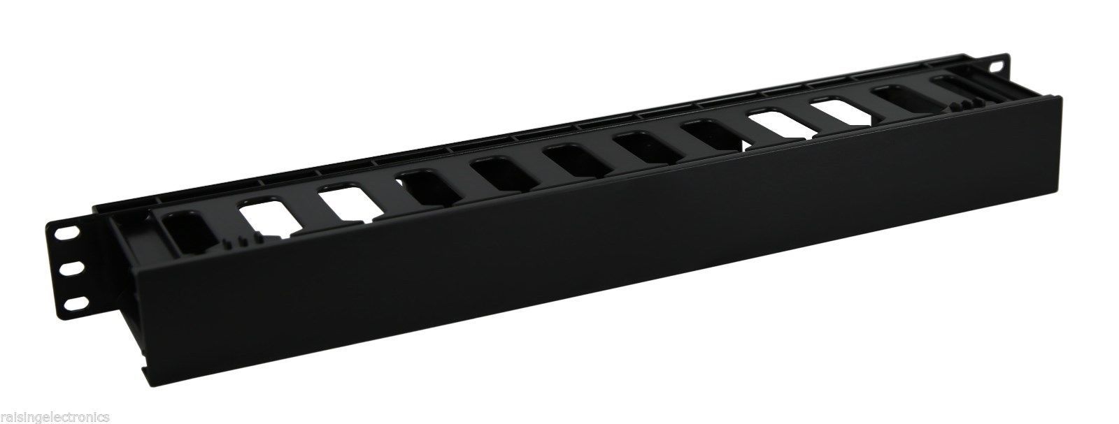 1U Horizontal Rack Mount Cable Management Unit with Panel Plastic