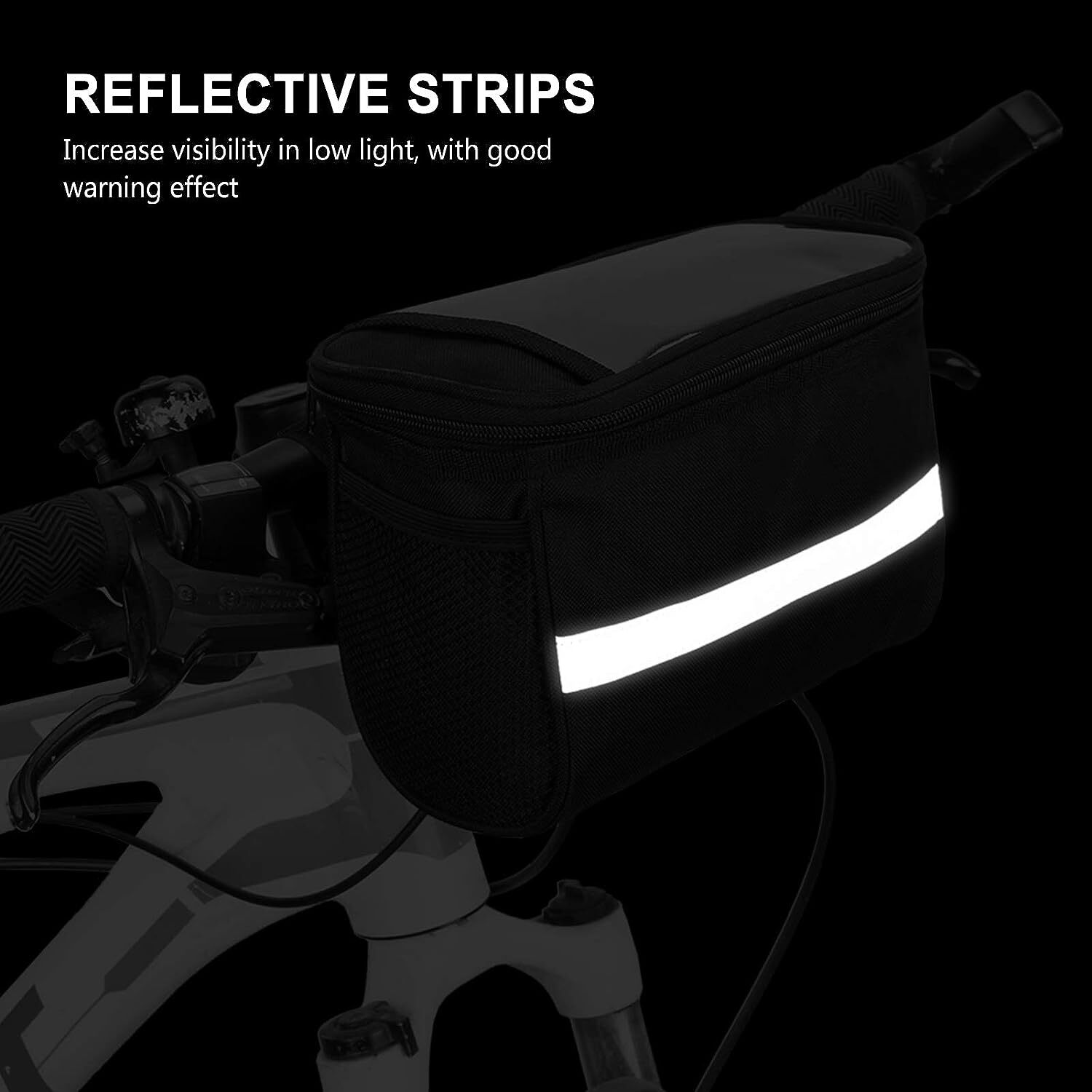 Collapsible Bike Basket Handlebar Multi-Purpose Detachable Bicycle Front Basket