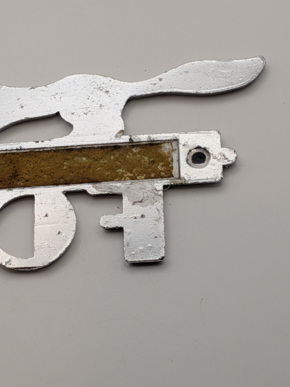 Vintage FOX Chevrolet Baltimore MD Car Dealership Emblem Chrome 4.25"x2.25"