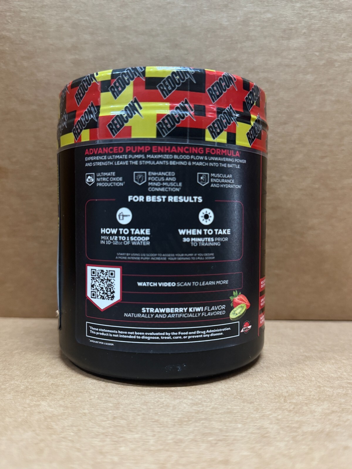 REDCON1 TOTAL WAR PUMP Strawberry Kiwi Stim Free Pre-Workout 30 Serv 2027 EXP