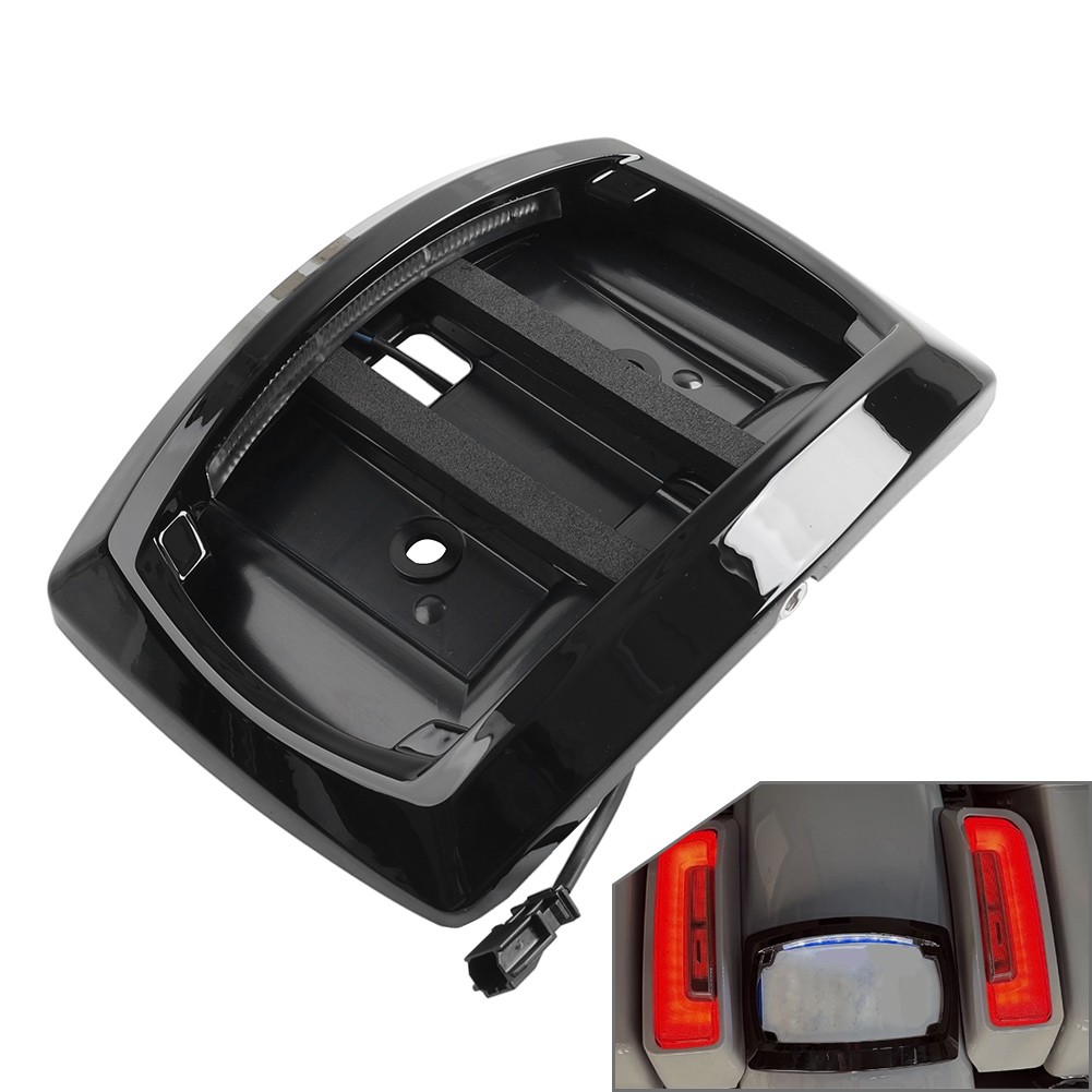 Curved License Plate Frame W/Light Fit Harley Touring Street Road Glide 2023-25