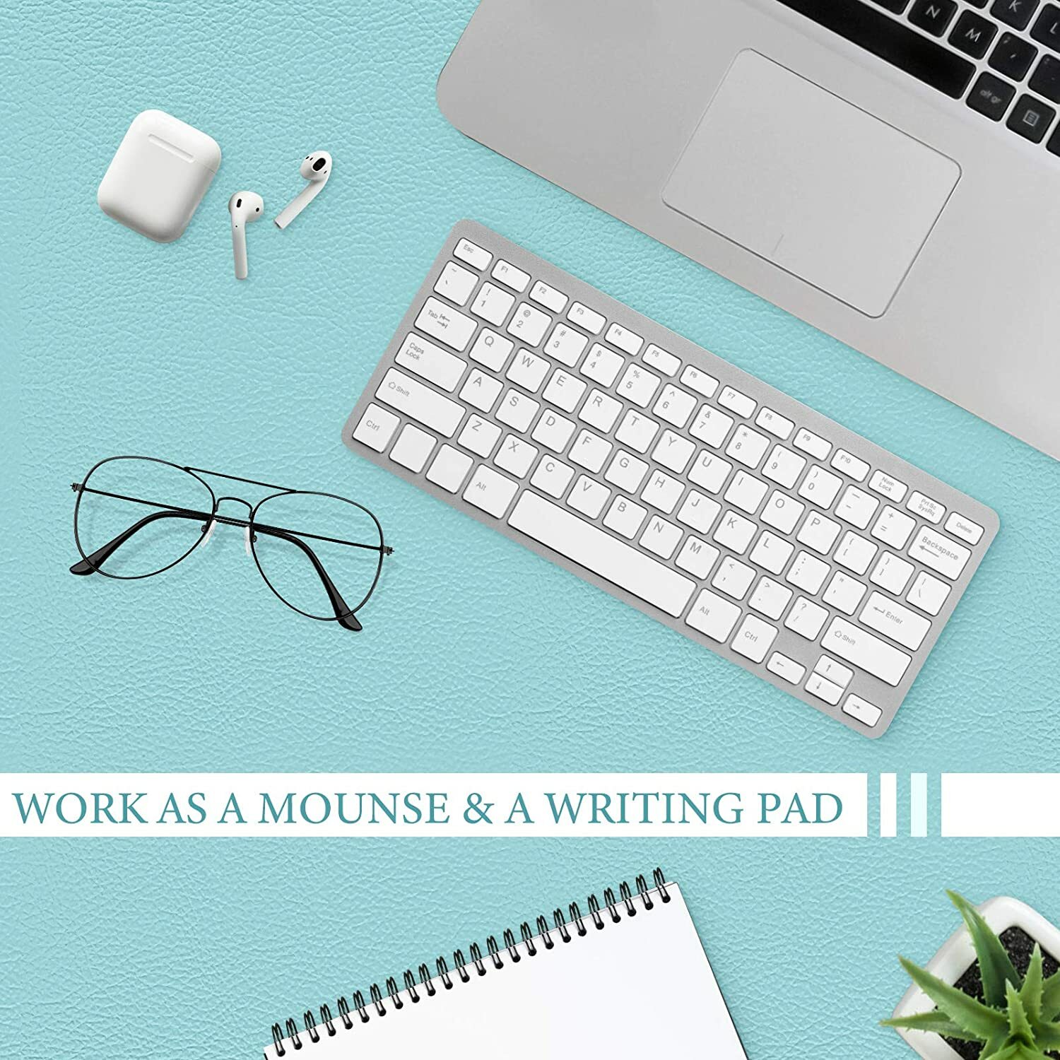 Office Desk Mat, Non-Slip Mouse Pad Waterproof Desk Pad,Green/Blue 31.5" x 15.7"