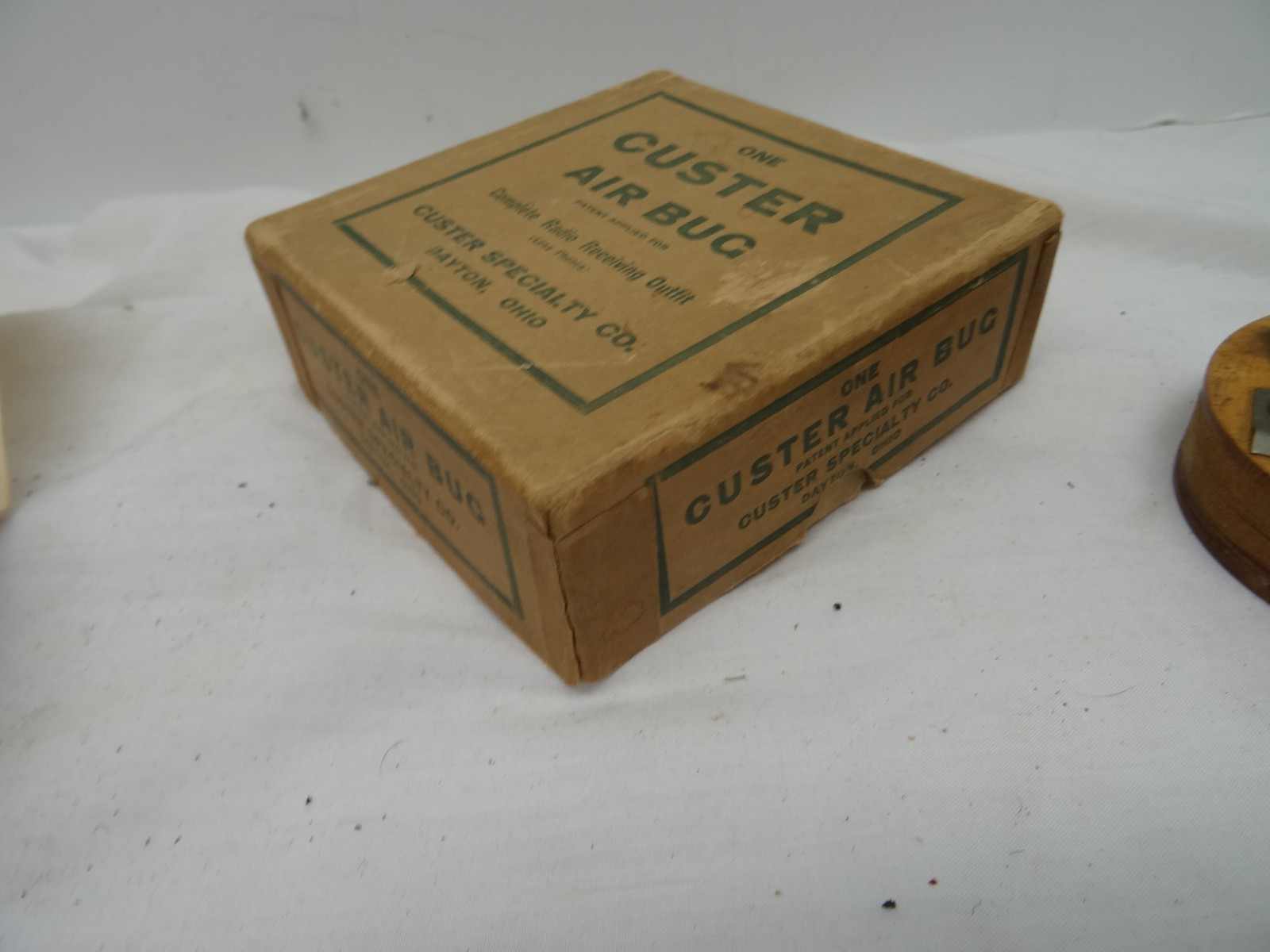 Marconi Era Custer Air Bug Crystal Radio Receiver With Original Box INSTRUCTIONS