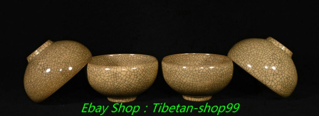 5.2''Old Song Dynasty Ge Kiln Porcelain 12 Chinese Zodiac Signs Head bowl