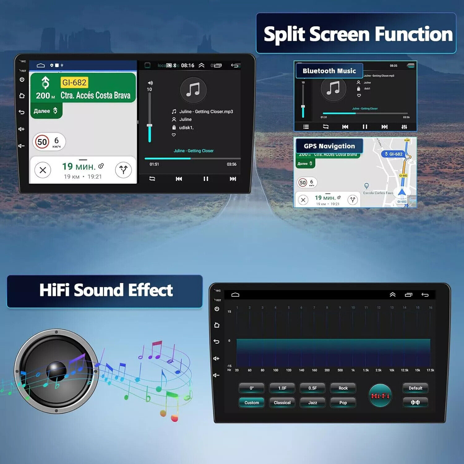 CarPlay For Mazda B2500 1998-2001 Radio Stereo GPS Android 13.0 Player W/Cam