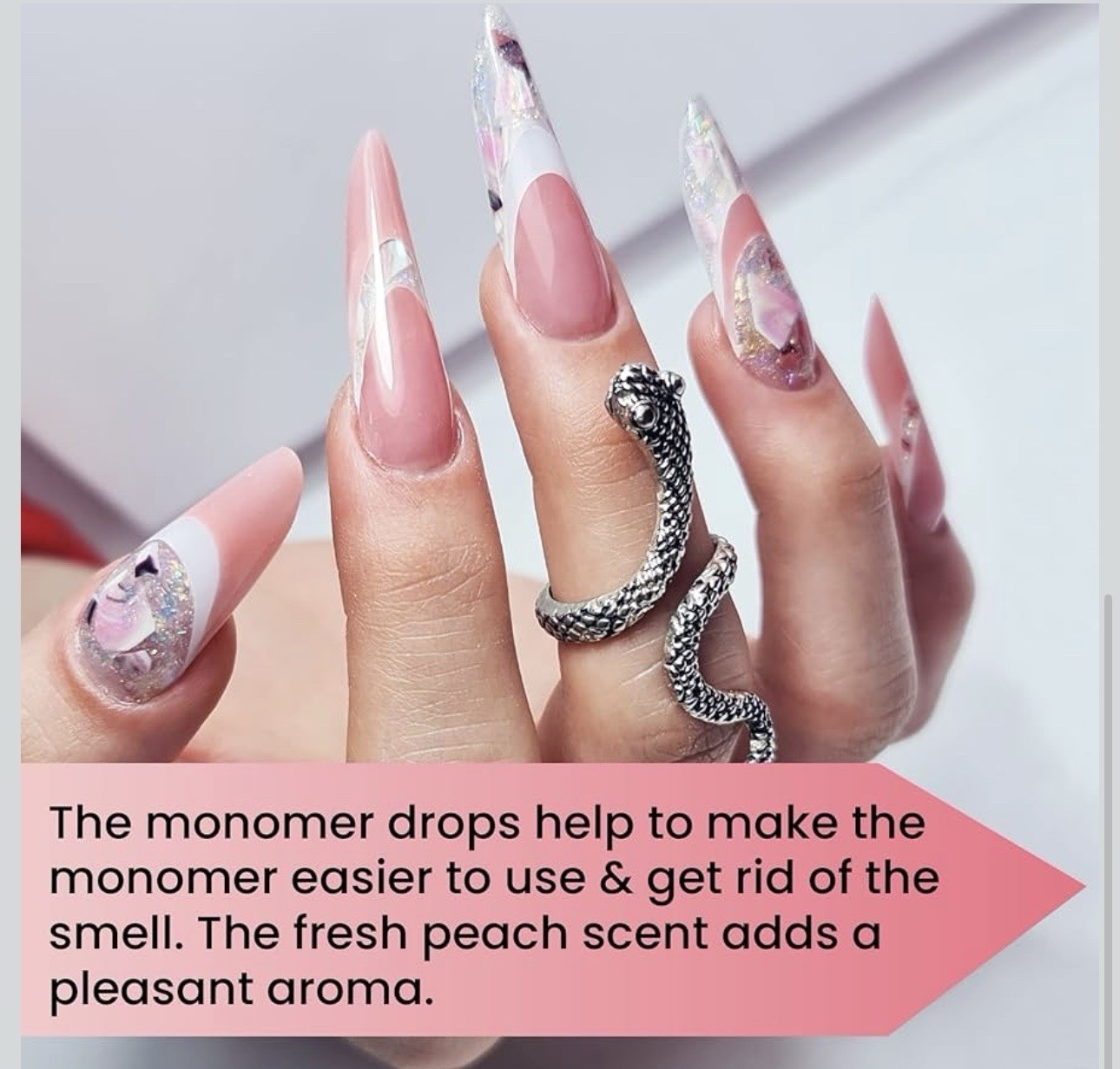 Mia Secret Monomer Drops - Peach Scent - 1oz each - Odor Neutralizer 2 Pack!